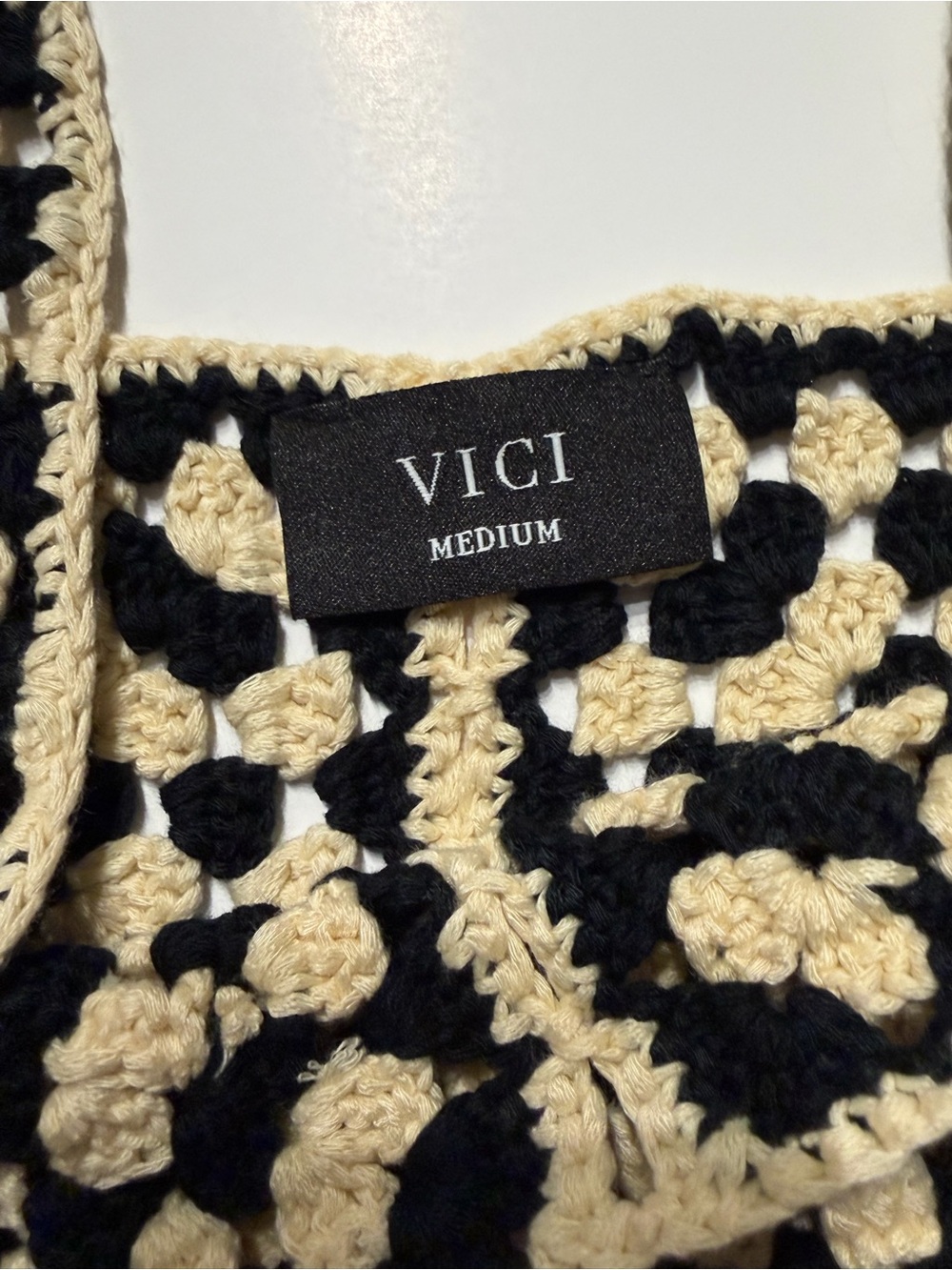 VICI Solana Patchwork Crochet Mini Cover Up Dress - Picture 4 of 8